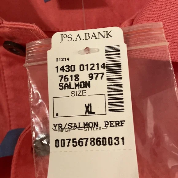 JoS .A. Bank Leadbetter Golf Man Polo size XL brand new 100%cotton length 33” - Picture 5 of 8